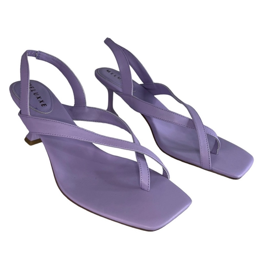 Meluxxe Lola Pastel Lilac Slingback Sandal Heels Size 11
